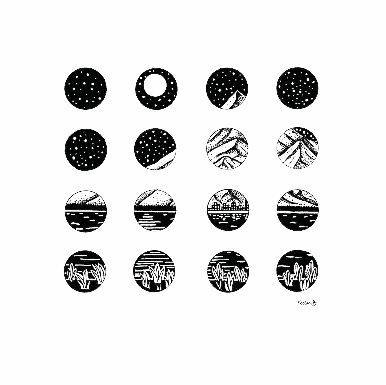 Dot Grid Mountains