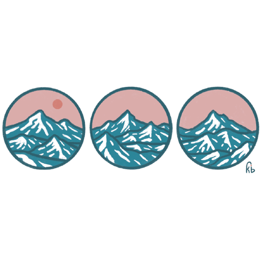 Three Dot Mountain Range [Blue Pink]