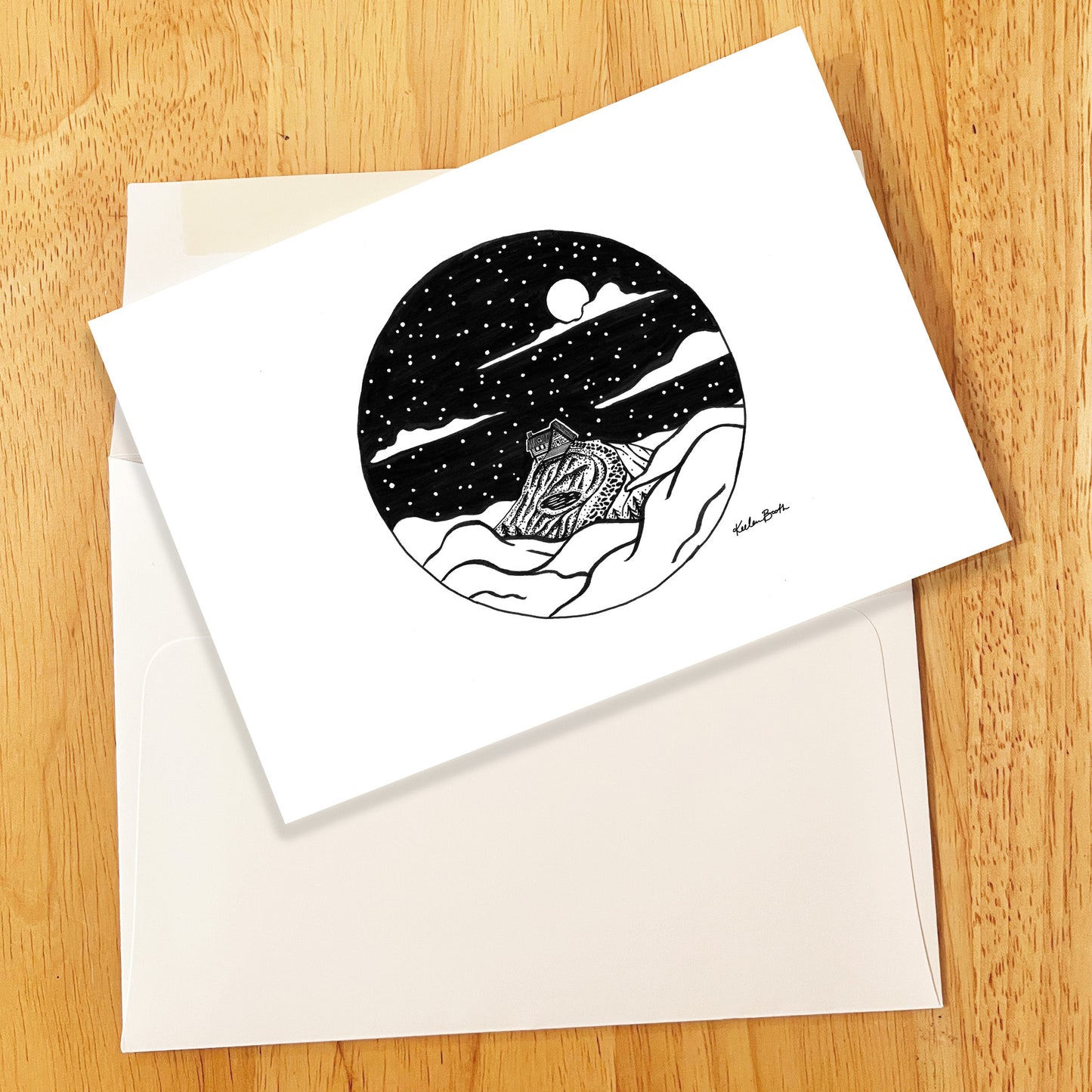 Mountain Top Cabin Greeting Card