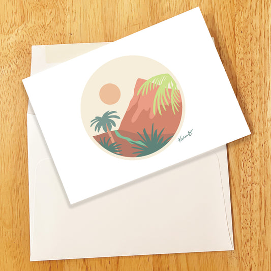 Palm Mountain Greeting Card