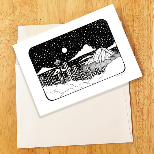 Seattle // Mt. Rainier Greeting Card