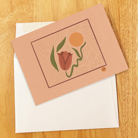 Tulip Sun Greeting Card