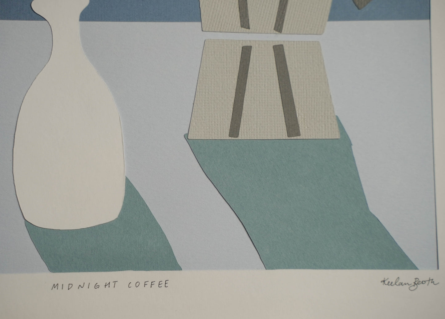 Midnight Coffee Paper Cut Illustration - Limited Edition: 12x12"