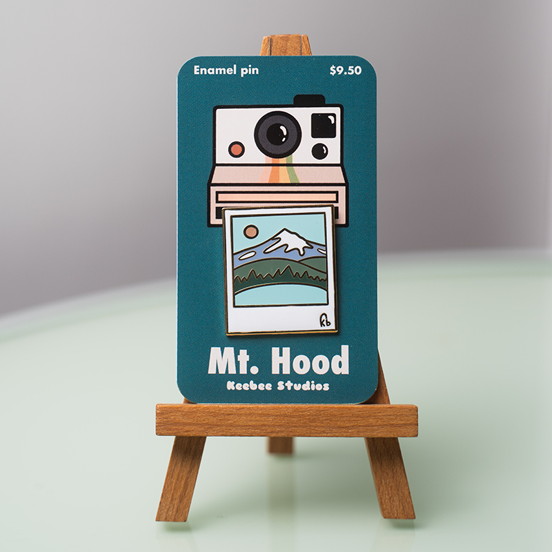 Mt. Hood Polaroid Enamel Pin