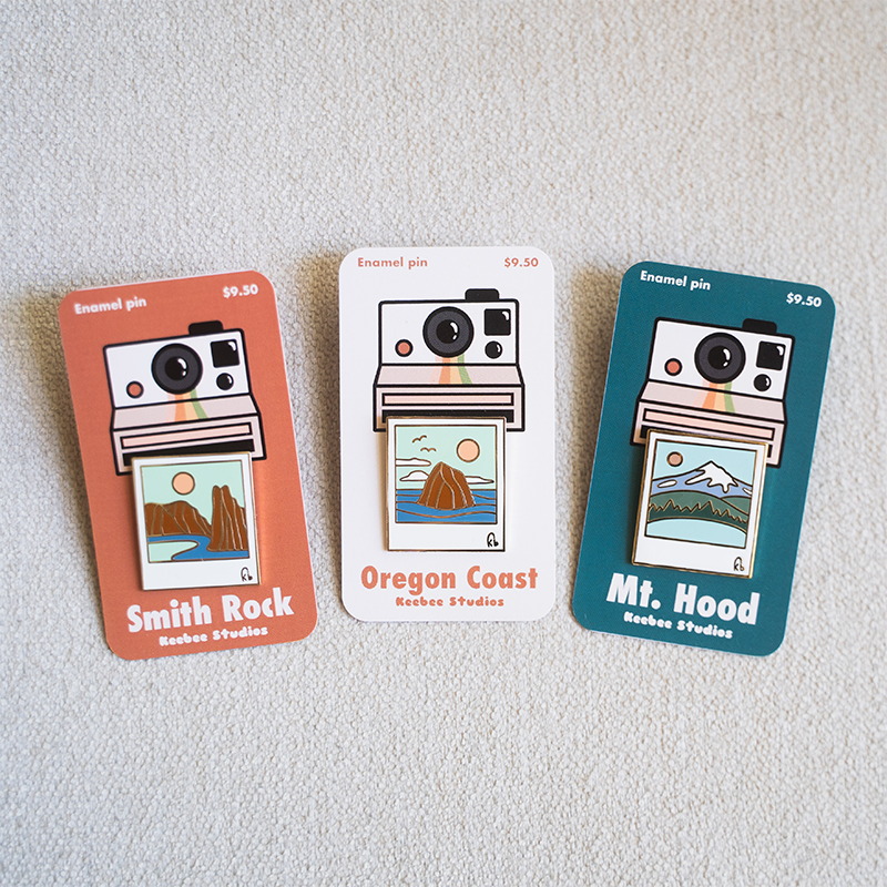 Oregon Coast Polaroid Enamel Pin